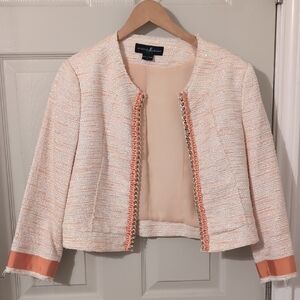 Guess By Marciano Textured Blazer with Orange Accents